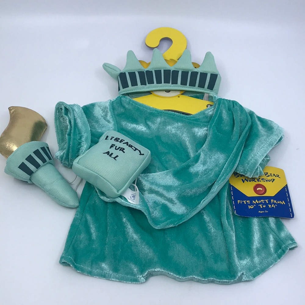 Build A Bear Statue of Liberty Outfit New Still With Original Tag